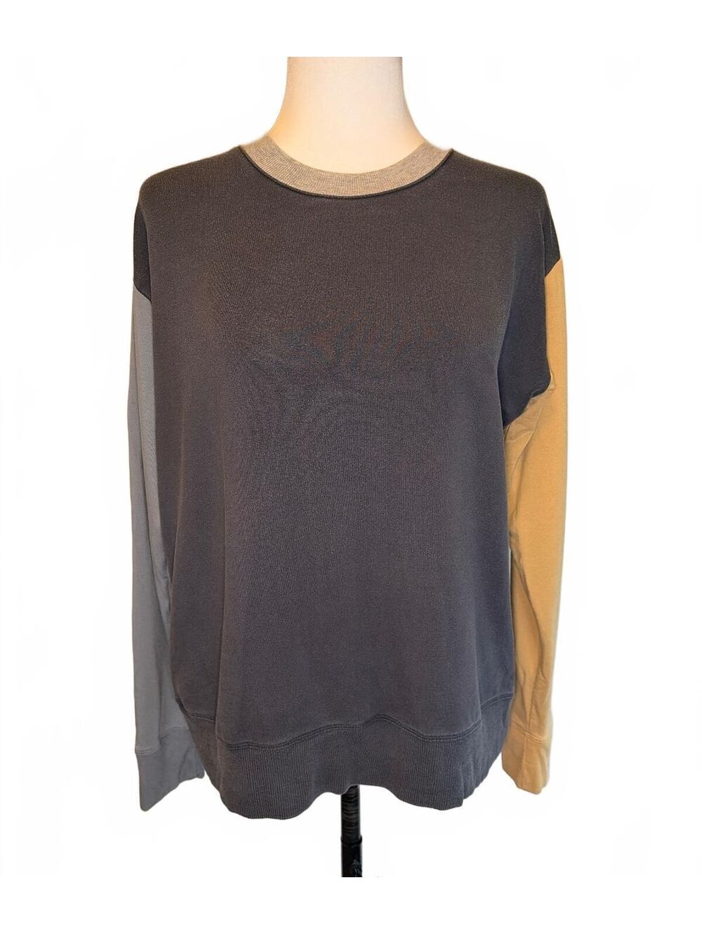 Summersalt Softest French Terry Pullover S Navy Colorblock Athleisure Minimalist